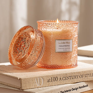 Maelyn - Citrine & Pink Peony 19oz Candle
