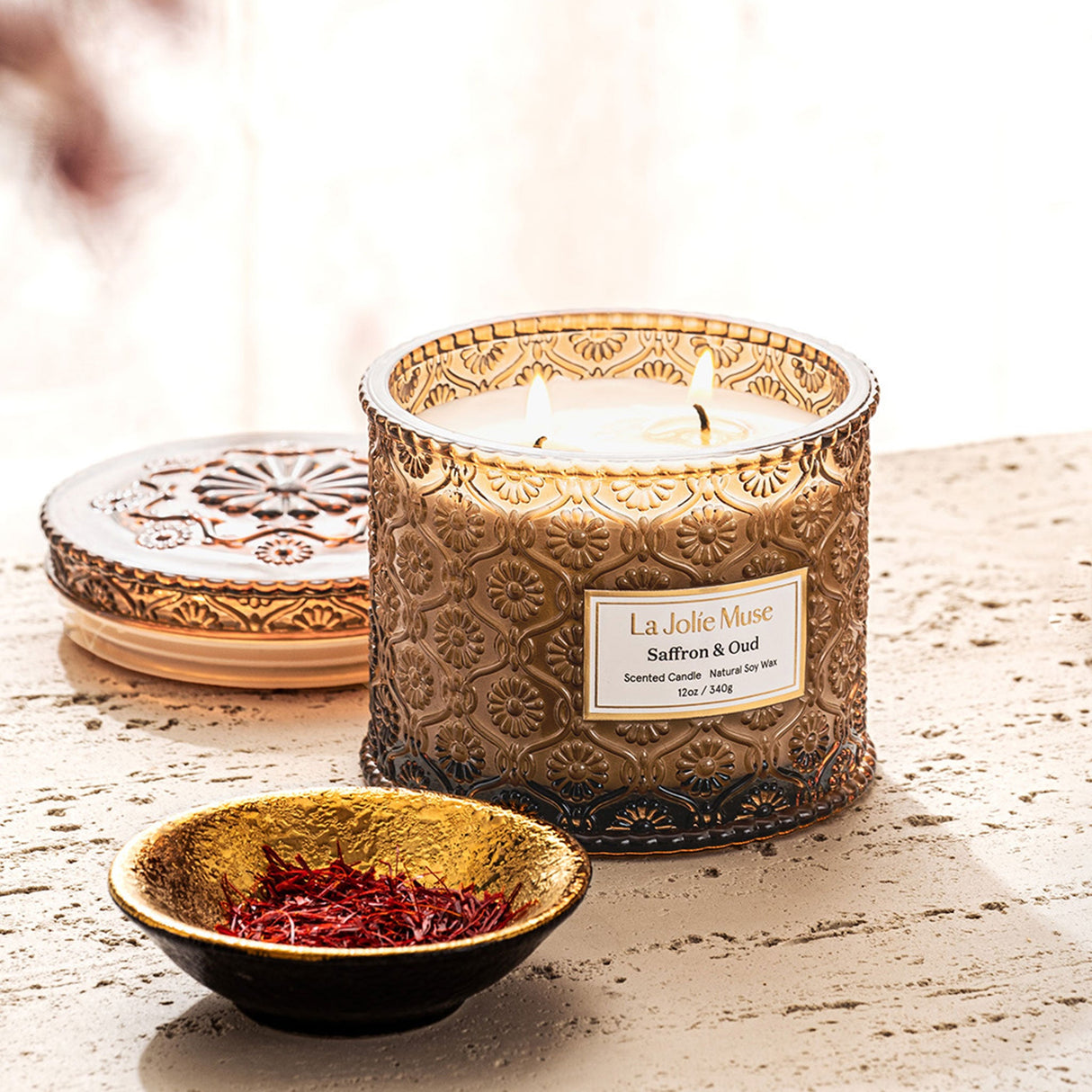 Maelyn - Saffron & Oud 12oz Candle