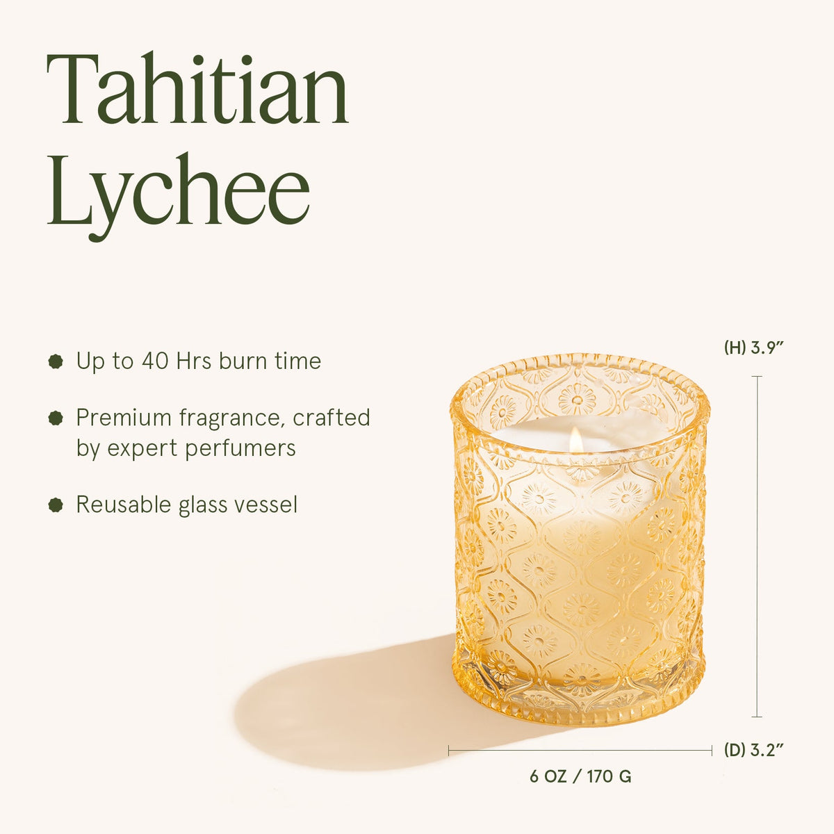 Maelyn - Tahitian Lychee 6oz Candle