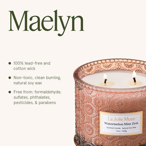Maelyn - Watermelon Mint Zest 12oz Candle