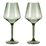 Saint Tropez Acrylic Stemmed Wine Glassware, Set of 2