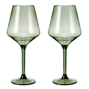 Saint Tropez Acrylic Stemmed Wine Glassware, Set of 2