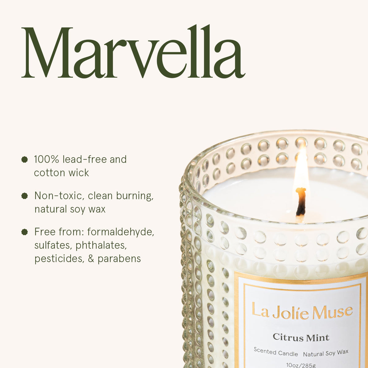 Marvella -  Citrus Mint 10oz Candle