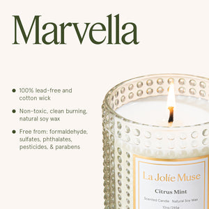 Marvella -  Citrus Mint 10oz Candle