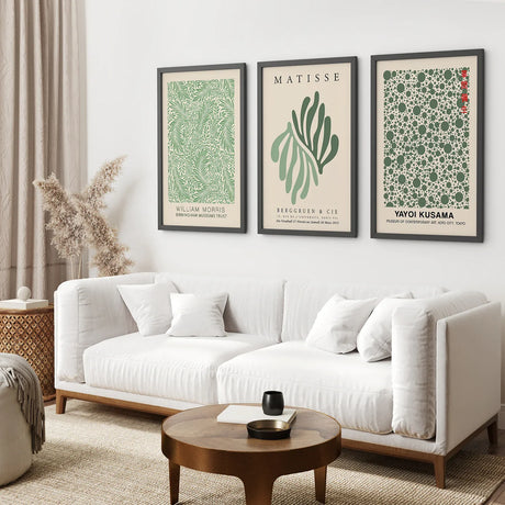 Sage Green Matisse Art Print Set of 3 Piece