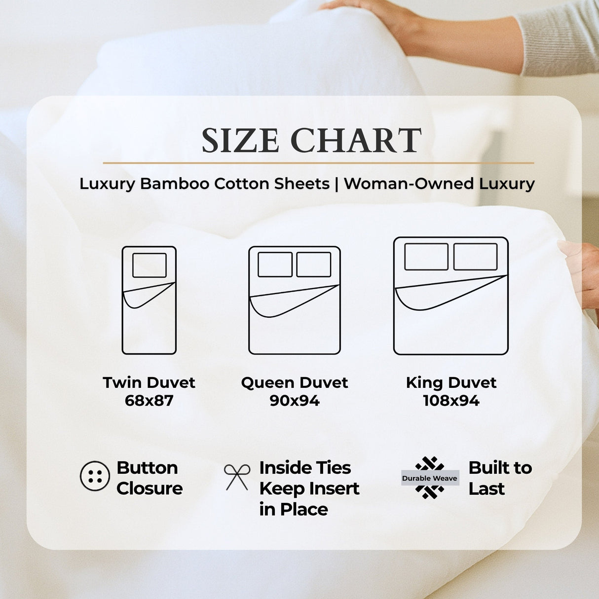 Bamboo Cotton Duvet Cover - Viscose from Bamboo + Cotton - Sand