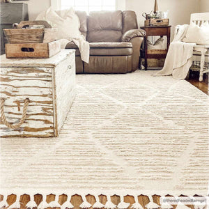 Mengen High/Low Pile Rug with Tassels