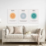 Sun Salt and Sea Aura Posters Wall Decor Set