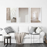 Minimalist Beige Modern Architectural Set of 3 Prints