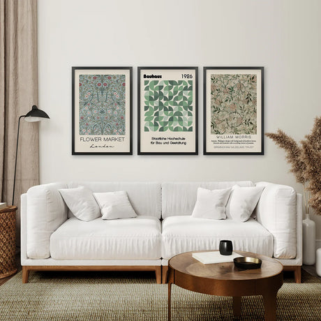 Botanical Neutral Wall Art Home Posters Set