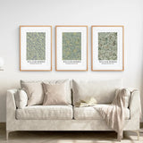 Large William Morris Floral Pattern Art Set Decor