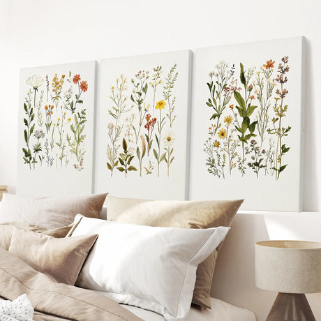 Watercolor Wildflower Floral Nursery Wall Art Set