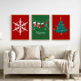 Modern Xmas Holiday Decor Nursery Wall Art Prints