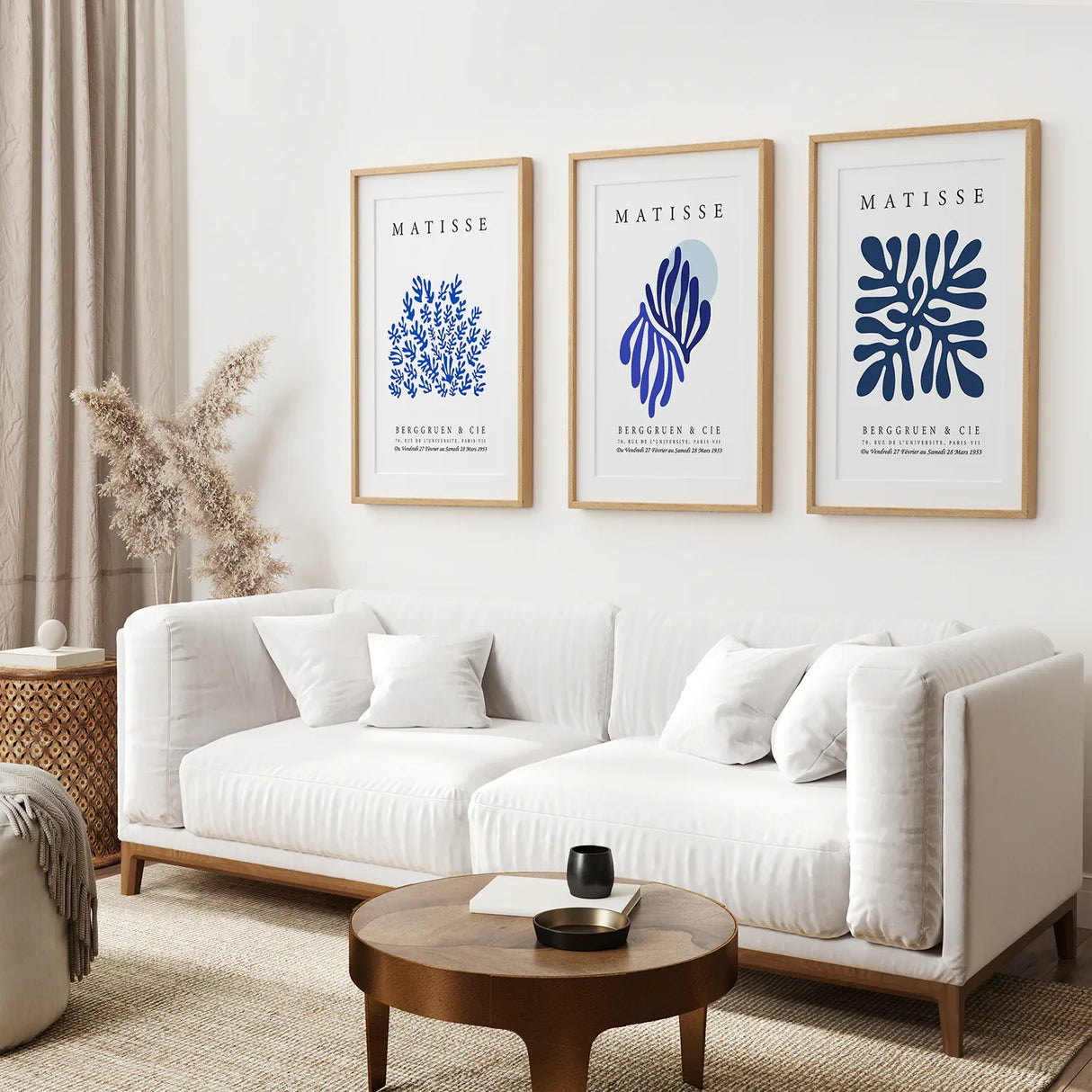 Navy Blue Henri Matisse Set of 3 Prints