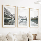 Moraine Lake Nature 3 Piece Wall Art. Nordic Mountain Prints