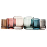 Tonal Lowball Whiskey Glassware, Set of 6