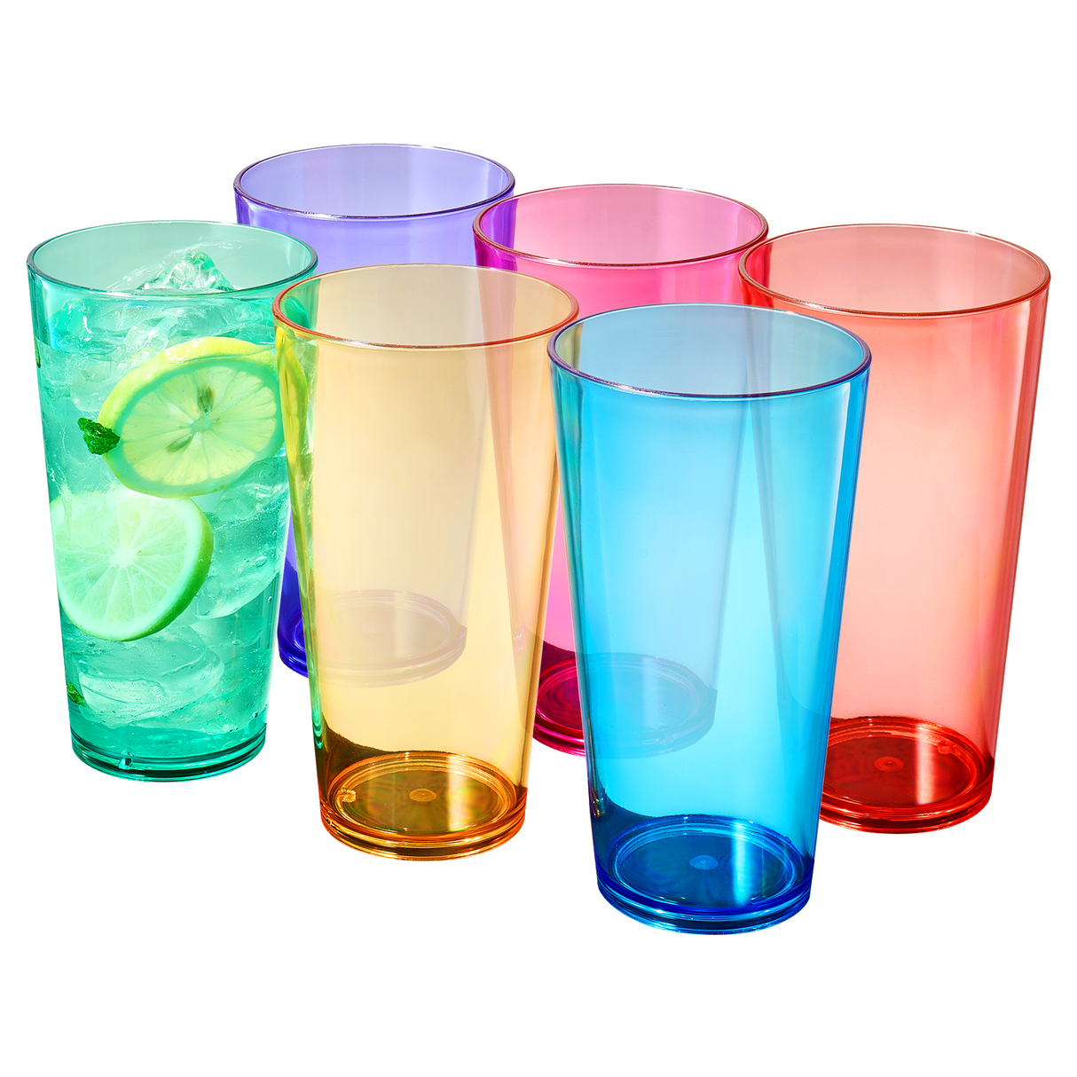 Madrid Acrylic Highball Glassware, Set of 6