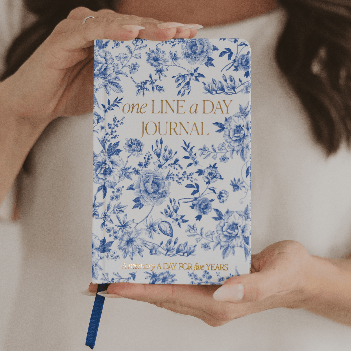 Blue Delft One Line a Day Memory Journal