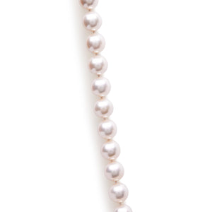 14K Yellow Gold 8.0x8.5mm Akoya Pearl Strand Necklace