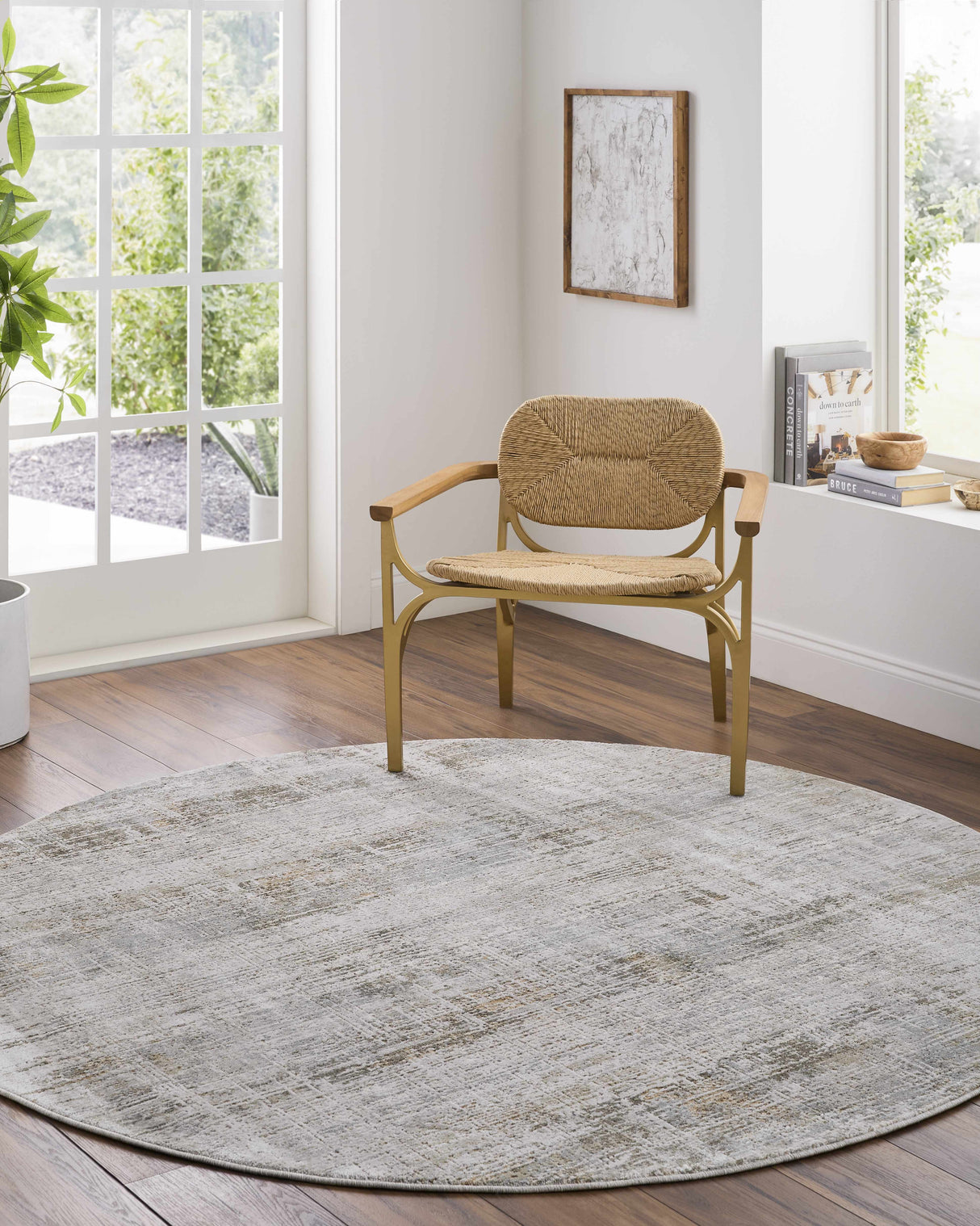 Neron Blue Gray Abstract Rug