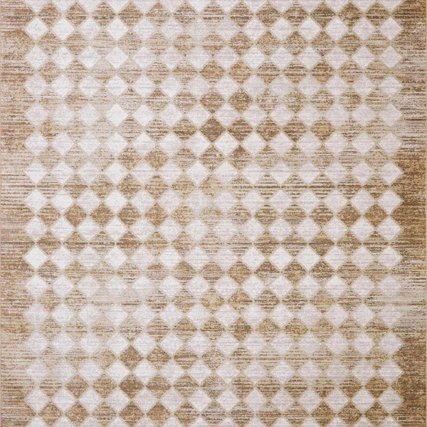 Galey Alix x Livabliss Scandi Geometric Taupe/Mustard Myrtle Avenue V Area Rug