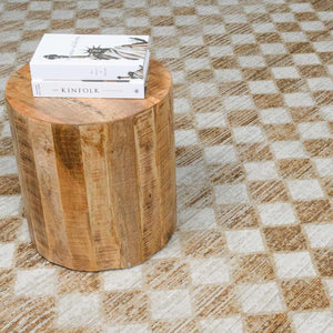 Galey Alix x Livabliss Scandi Geometric Taupe/Mustard Myrtle Avenue V Area Rug