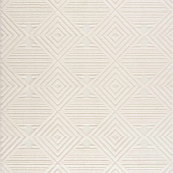 Manyas 3D Bone Area Rug with Tassels
