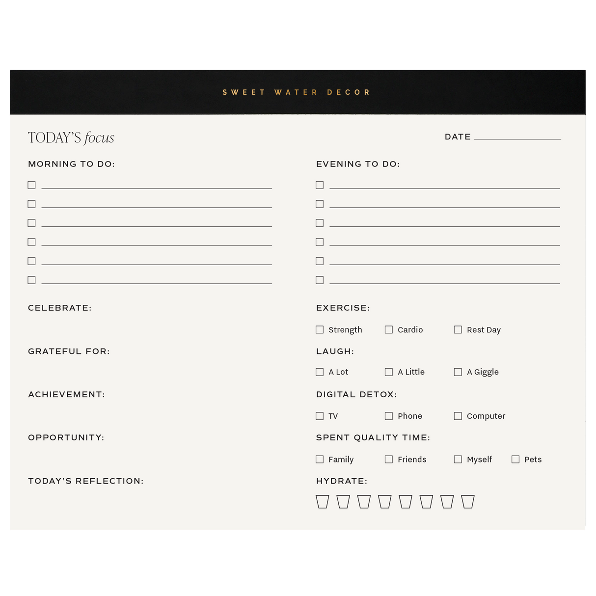 Self Care Notepad
