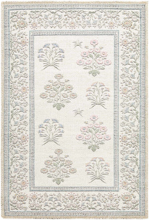 Aquene Ivory Washable Area Rug