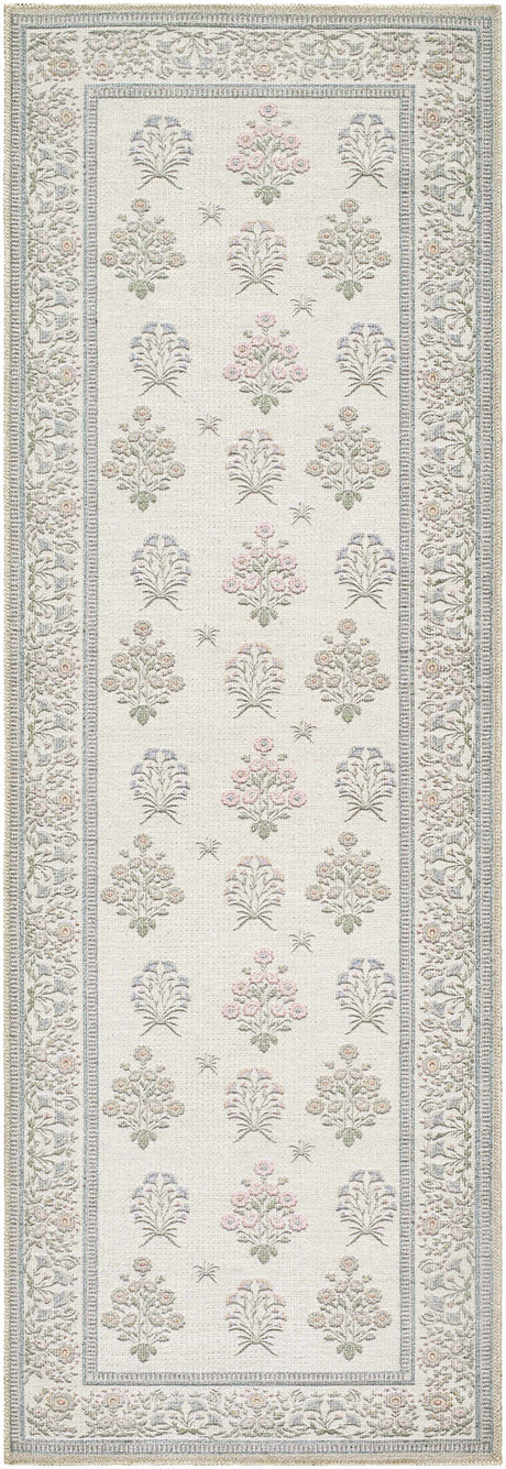 Aquene Ivory Washable Area Rug