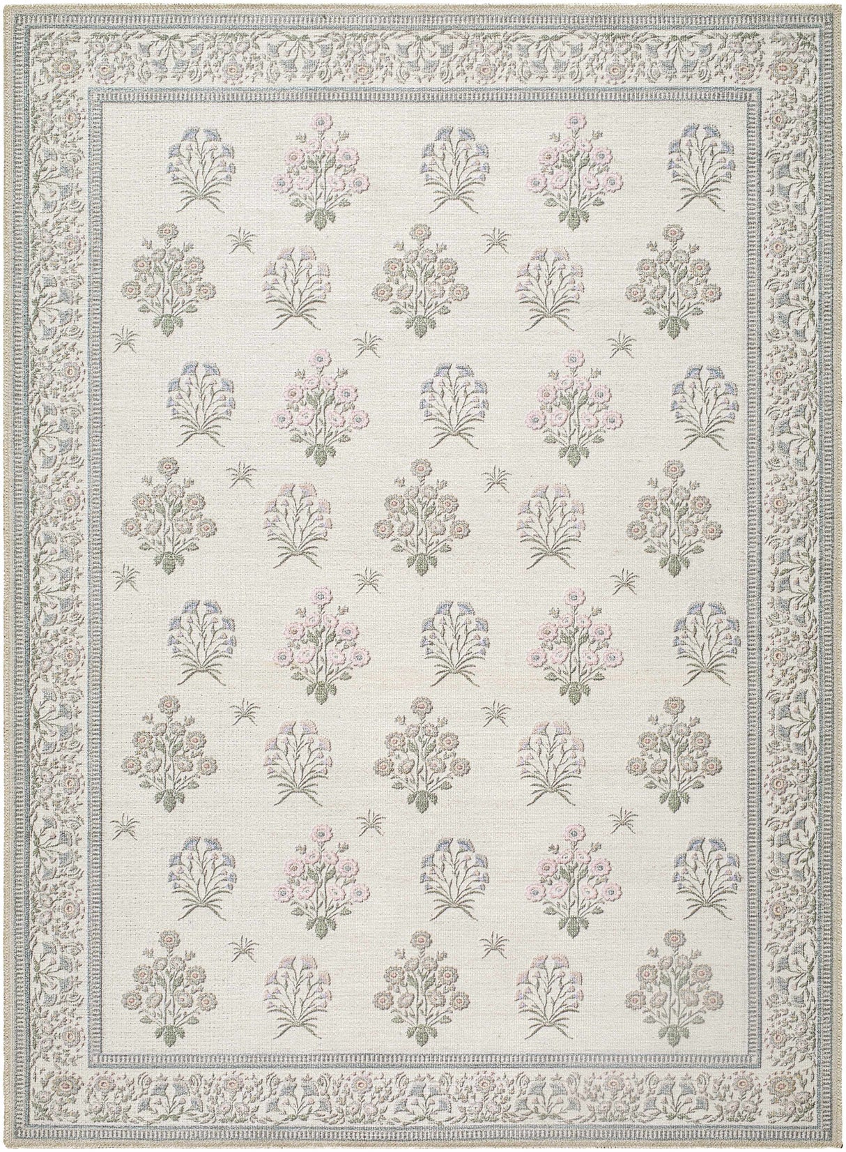 Aquene Ivory Washable Area Rug
