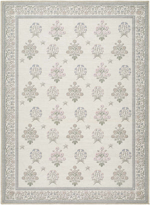 Aquene Ivory Washable Area Rug