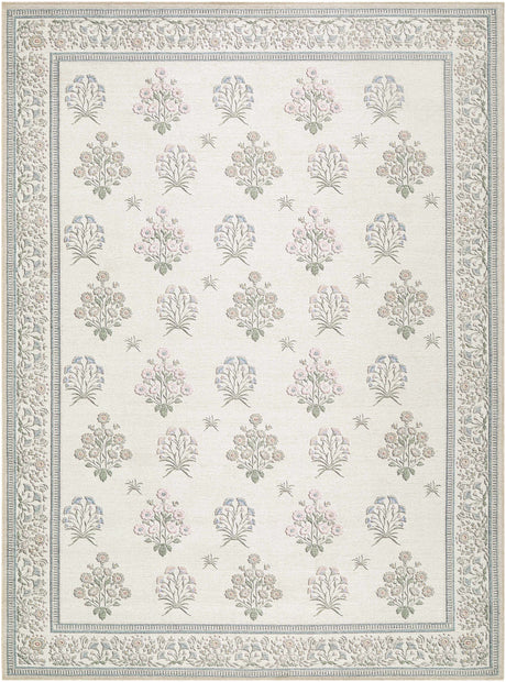 Aquene Ivory Washable Area Rug