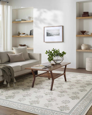 Aquene Ivory Washable Area Rug