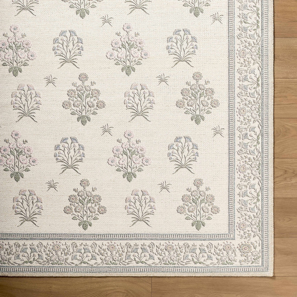 Aquene Ivory Washable Area Rug