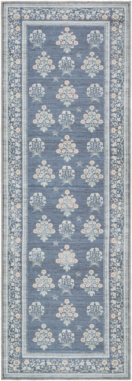 Aquene Denim Washable Area Rug