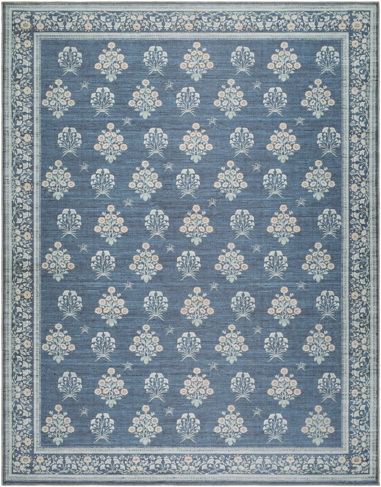 Aquene Denim Washable Area Rug