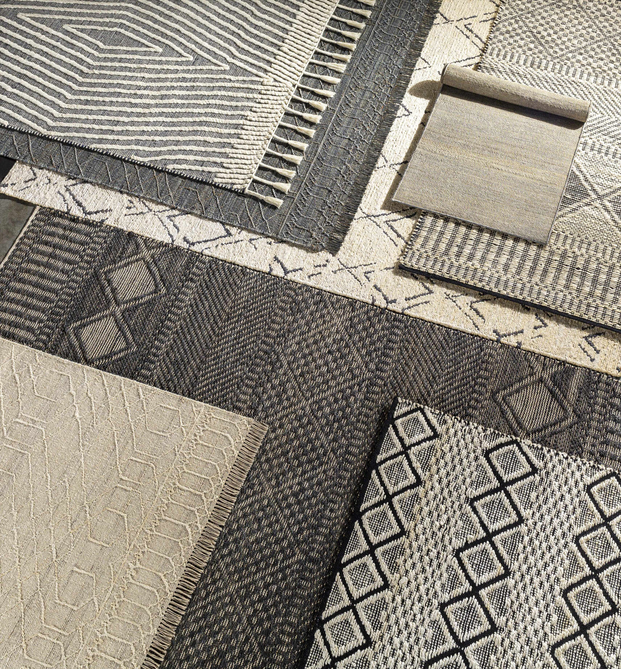 Manby Black Jute&Wool Area Carpet Area Rug - Clearance