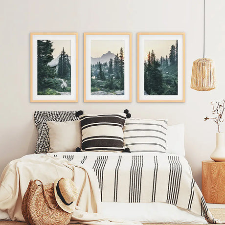Mountain Forest. USA Wilderness Wall Art Set. Rampart Ridge
