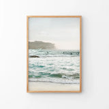 Nautical Coastline Photo. Ocean Waves and Rocks Print
