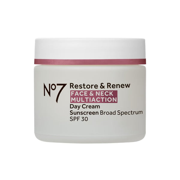 No7 Restore & Renew Multi Action Face & Neck Day Cream SPF30 1.69fl oz - Imperfect Box