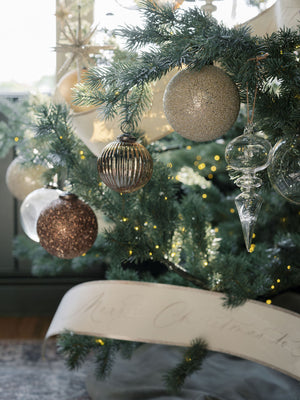 Assorted Neutral Palette Glass Finial Ornament