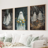 Halloween Ghosts in the Forest Wall Art Prints