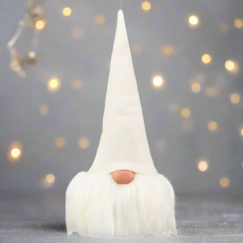 Tomte Gnome - Ollie With White Cap