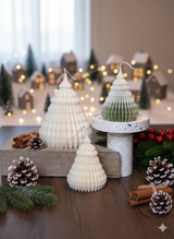 Origami Christmas Tree Candles for Festive Holiday Decor