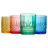 Onix Acrylic Crystal Lowball Glassware, Set of 4