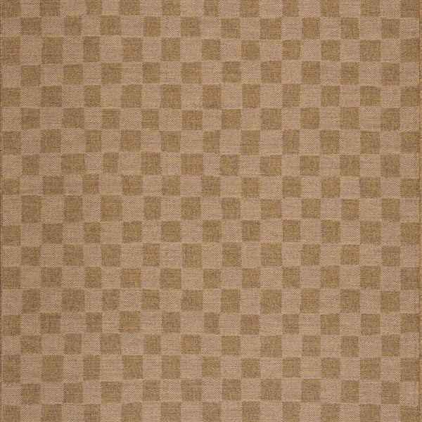 Kuval Checkered Brown Rug