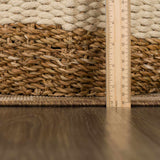 Kuval Checkered Brown Rug