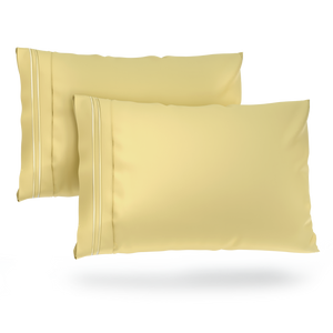 Cosy House Collection Clearance: Everyday Pillowcases in Pastel Yellow