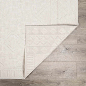 Plumtree 3D White Outdoor Rug